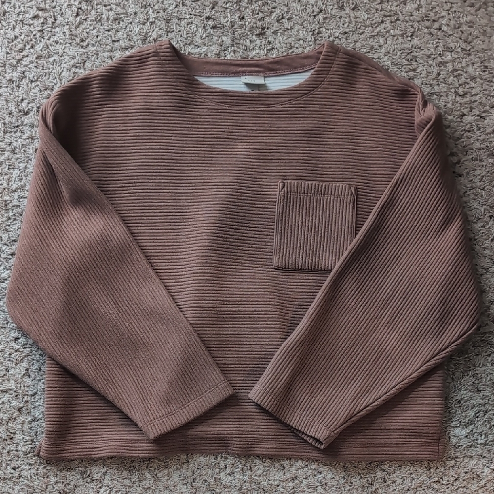 a new day Ribbed Crew Neck Sweater - Brown